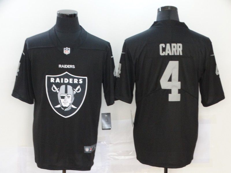 Men Oakland Raiders 4 Carr Black Nike Team logo fashion NFL Jersey